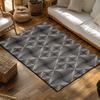 Tuniu Geometric Gray Silver Area Rug NonSlip Home Floor Mat Living Room Rug