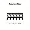 Bohemian Style Metal Key Hooks Wall Mounted Organizer Black Geometric Design Home Office Storage Durable