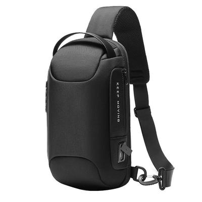 Bolso Cruzado Impermeable Antirrobo para Hombre - Verano Recargable, Logo Imprimible, Moderno, Conveniente Bolso de Pecho para Deportes y Calle.