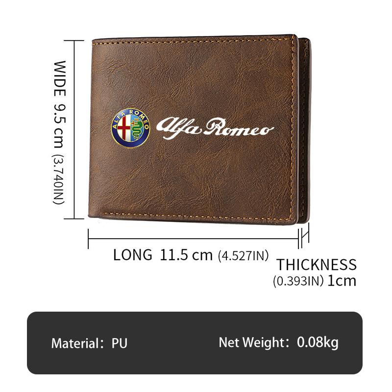 LMRGZ1 For Alfa Romeo Car Multi Functional Zero Short Purse Driver's License Wallet For Alfa Romeo 159 Giulietta 156 147 Giulia Mito GT