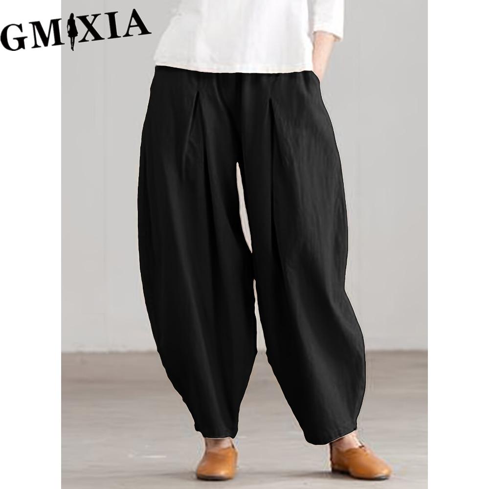 

GMXIA Женские Модные Повседневные Однотонные Брюки и Капри с Принтом XXL чёрный