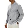 Men S Vintage Loose Fleece Stand Collar Baseball Jacket