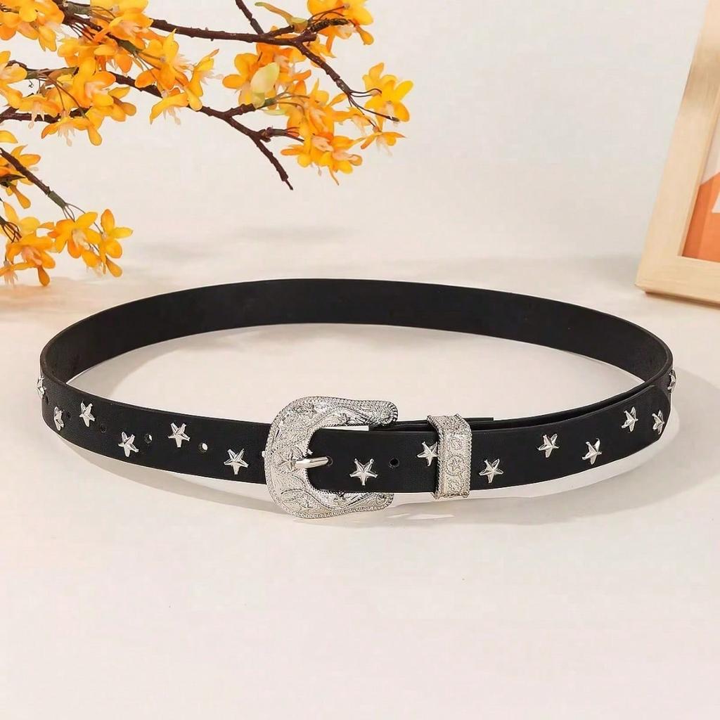 American Retro Style Y2k Star High-end Thin Belt, Niche Versatile Fashion Belt