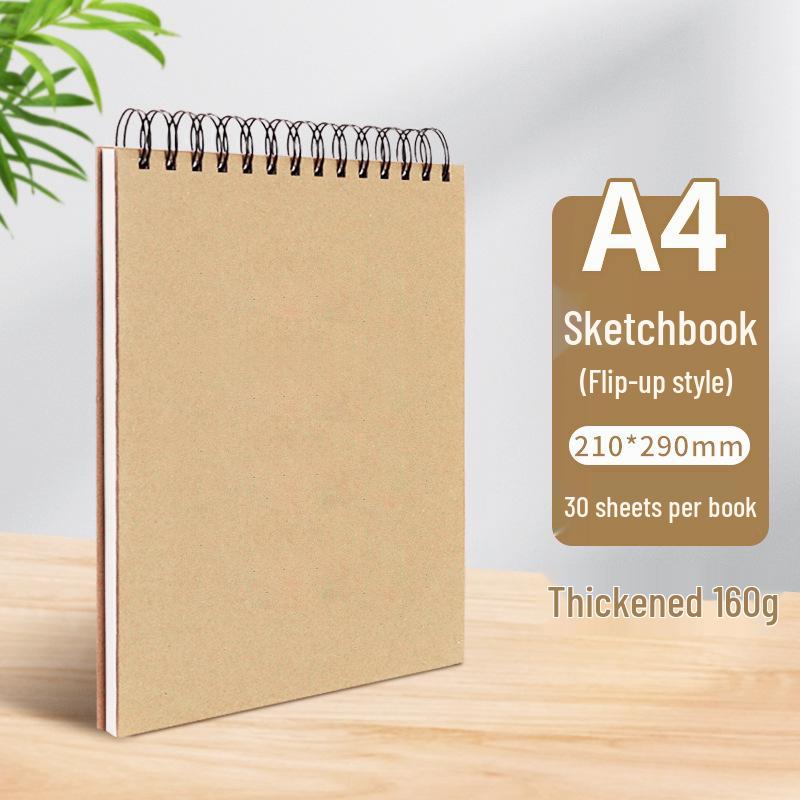 A4 Hardcover Spiral Sketchbook for Art Students & Children, A3/A4/8K Drawing Pad