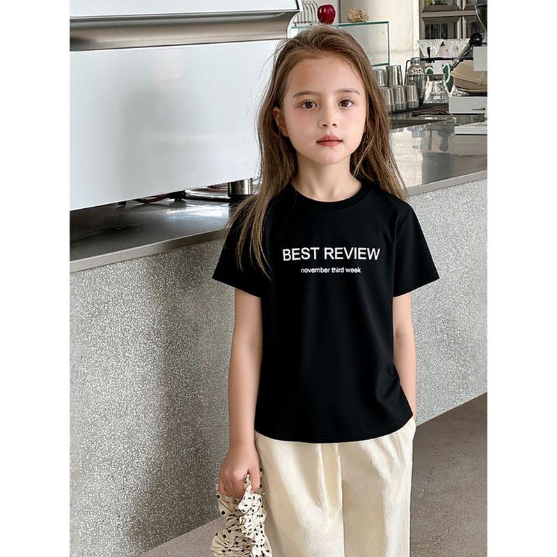 Brand Name Children's 2024 Summer New Short-Sleeve T-Shirts for Older Kids, Girls' Clothing, Boys' Half-Sleeve Shirts, Pure Cotton with Prints