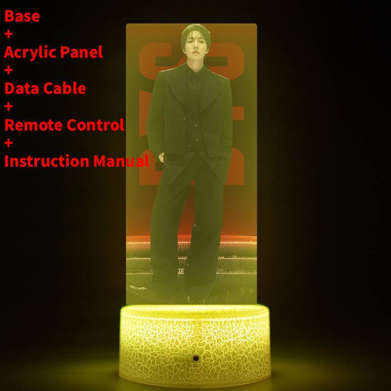 Lumină de noapte LED pentru concertul de revenire al turneului mondial BTS cu telecomandă pentru decorarea camerei și cadou de colecție