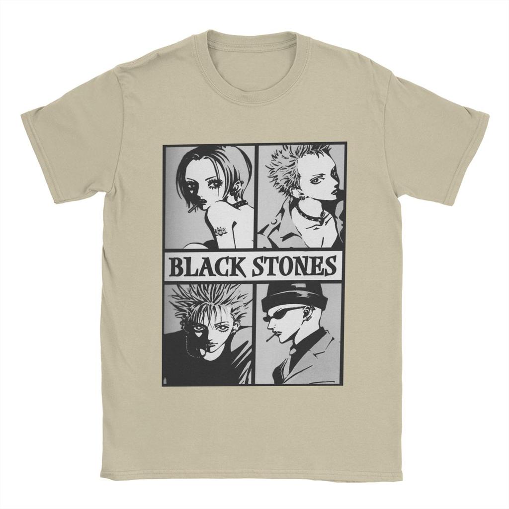 Nana Osaki Anime Black Stones T-Shirts für Herren Baumwolle Einzigartige T-Shirts Rundhals T-Shirts Kurzarm Oberteile Geschenkidee