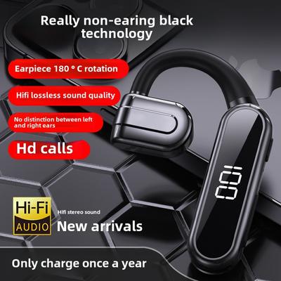 Nowe słuchawki Bluetooth z przewodnictwem powietrznym, jedno ucho obrotowe, z komorą ładującą, bez zawieszania na uchu, dźwięk zewnętrzny, duża moc