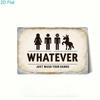 Funny Bathroom Sign Whatever Just Wash Your Hands Metal Tin Sign Humorous Wall Art for Home Bar Garage Man Cave Decor