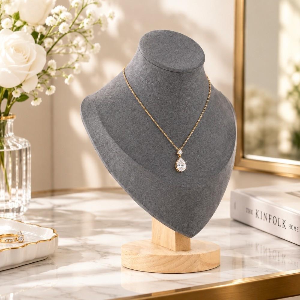 Elegant Necklace Display Stand Portable Mannequin Stand Jewelry Bust Display Holder Trade Show