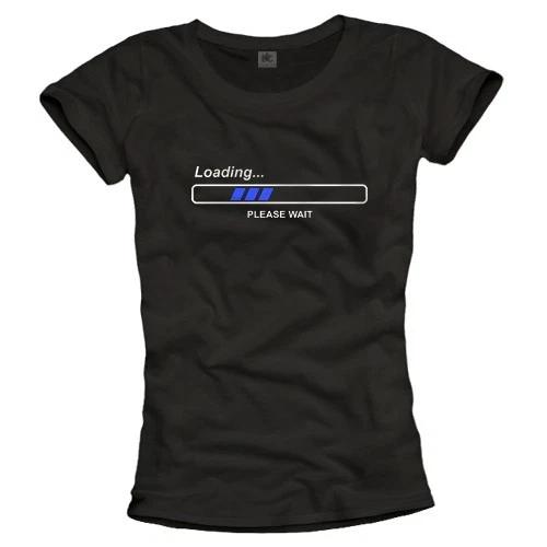 Ladies Funny Shirts Sayings Loading Please Wait Shirt Top Women Nerd Gifts- S