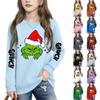 Erkek Kız Çocuk Moda Günlük Çok Yönlü Rahat Yuvarlak Yaka Sweatshirtler Günlük Uzun Kollu Patchwork Üst Sweatshirtler