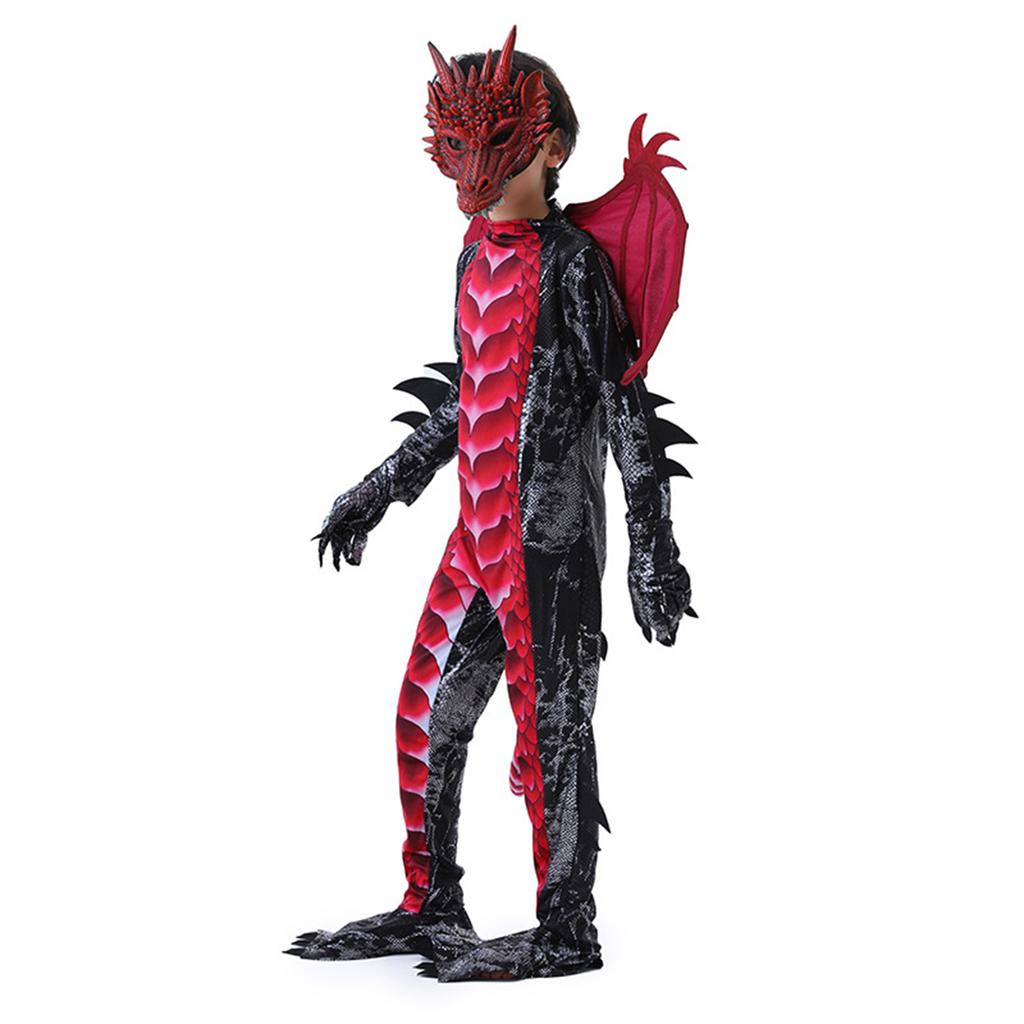 Halloween Kostüm für Kinder, Dinosaurier Rollenspiel Party Auftritt Outfit Set für Jungen