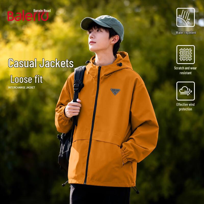 

Baleno Men s Waterproof Windproof Hooded Casual Jacket L