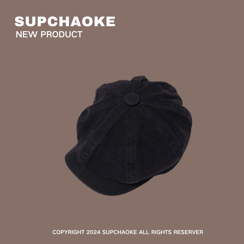 Women's and men's caps: British-style newsboy caps, eight-sided hats, and painter's berets
