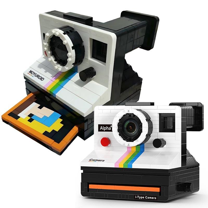 593/802PCS Vintage Camera Model Building Block Toy Kids Educational Assembly Set Birthday Gift Creative Retro Pography Decor