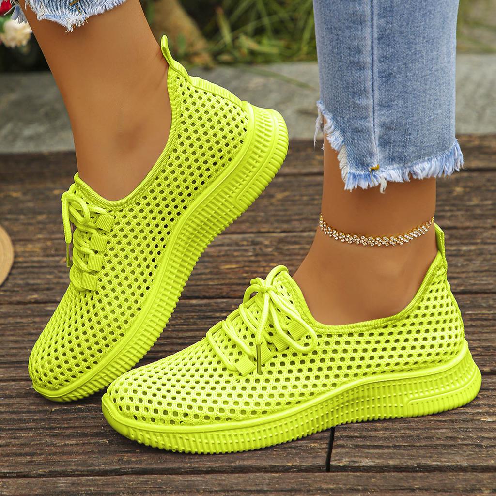 Women's Mesh Lace Up Lightweight Running Shoes Stylish Casual Soft Soled And Outdoor Sports Shoes Women's Sneaker Boots