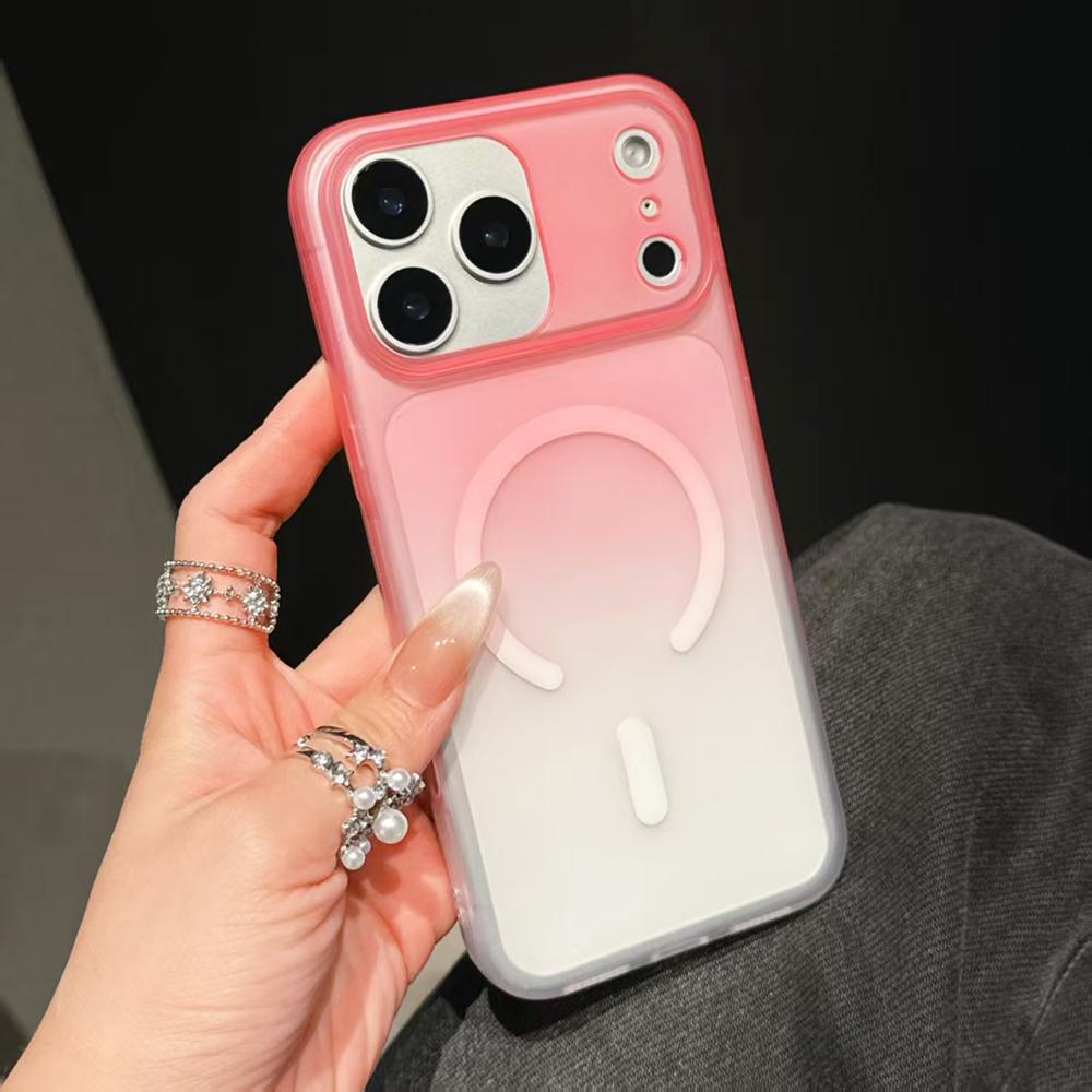 

Luxury Gradient Matte Silicone Soft Case For iPhone Air 17 16 15 14 13 12 11 Pro Max Plus Magnetic Magsafe Translucent TPU Cover iPhone Air