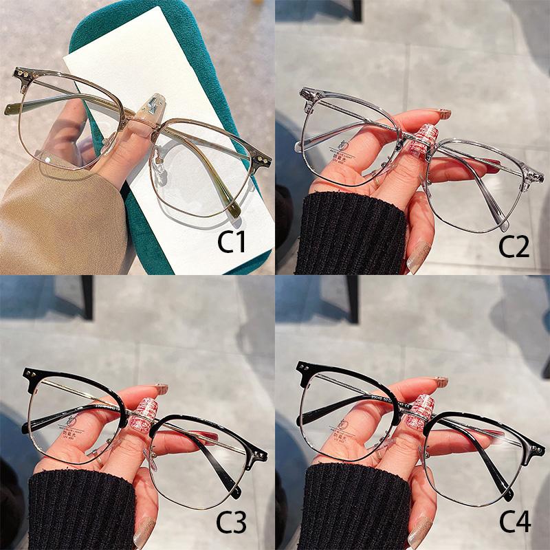 Anti-blue Light Glasses Square Metal Eyewear Women Men Light and Fresh Eyeglasses Blue Light Blocking Man Lady Computer Eyeglas