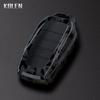 Abs Carbon Fiber Car Flip Key Case Cover For Toyota Sienna Rav4 Crown Hilux Fortuner Camry Land Cruiser Prado Venza Accessories