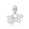 Nuovi Charm Ciondoli Cuore Rosa in Argento 925 per Bracciale Collana Gioielli Fai da Te Regalo di San Valentino per Lei