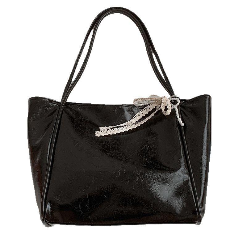 Korean Version of Casual Large-capacity Commuter Bag Women's 2025 New Fashion Tote Bag Simple Shoulder Armpit Bag