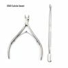 Titanium Cuticle Removal Set: Stainless Steel Nipper, Pusher, Fork, File, Scraper, and Groove Tool