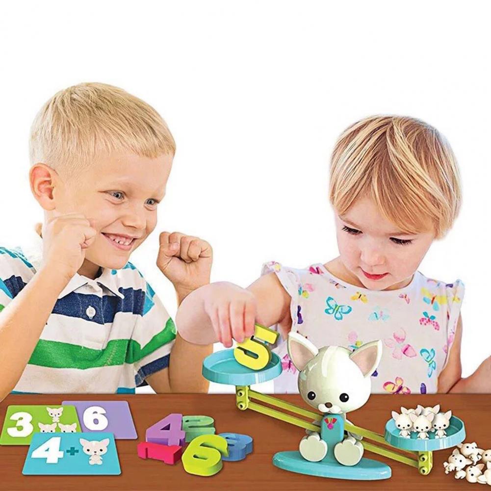 Frosch Kreatives Katzen Design Zahlen Arithmetik Balance Waage Zählspiel Kinder Frühe Bildung Puzzle Interaktives Spielzeug