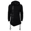 Men's Spring/Fall Hooded Oversized Sweatshirt, Solid Color, Side-Zip Sweatshirt Jacket
