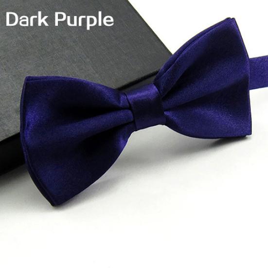 Men Classic Solid Color Bowtie Necktie Tuxedo Wedding Party Adjustable Bow Tie