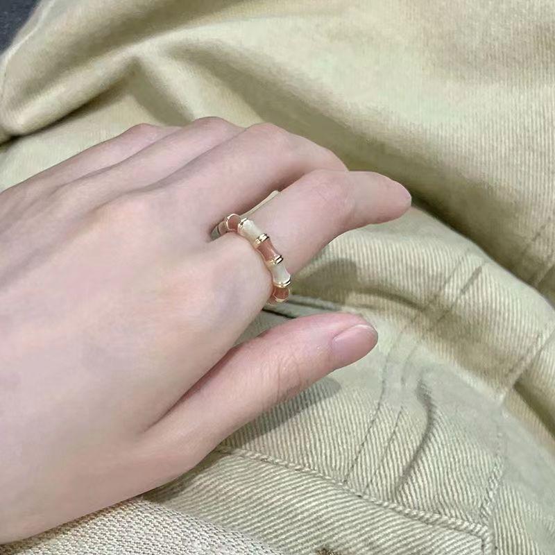 Anello Dopamina da Donna Design di Nicchia Unico Orecchini di Alta Gamma Smalto Decorativo Anello Dito Indice Arcobaleno