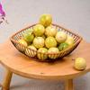 Woven Iron Basket for Fruits, Vegetables, Snacks, or Cosmetics Storage