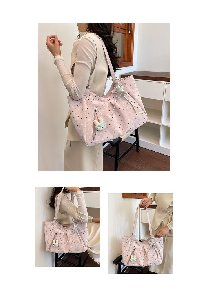Polka Dot Large Capacity Tote - 2026 Casual Single Shoulder Bag for Women, Perfect for Students and Commuting.