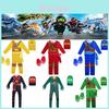 Cooles von Ninjago inspiriertes Kinder-Cosplay-Party-Kleidungsset mit Handschuh, Hut und Jumpsuit