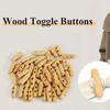 50pcs Buttons Wood Color Wood Horn Buttons Wood 2-Hole Olive Shape Buttons 30mm 2-Hole Buttons Sewing Clothes