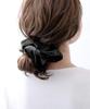 Kobe Vingtaine VINGTAINE Velour Voluminous and Black Scrunchie, Oversized, Big, Gorgeous, Trendy, Ponytail, HS-144-BK -
