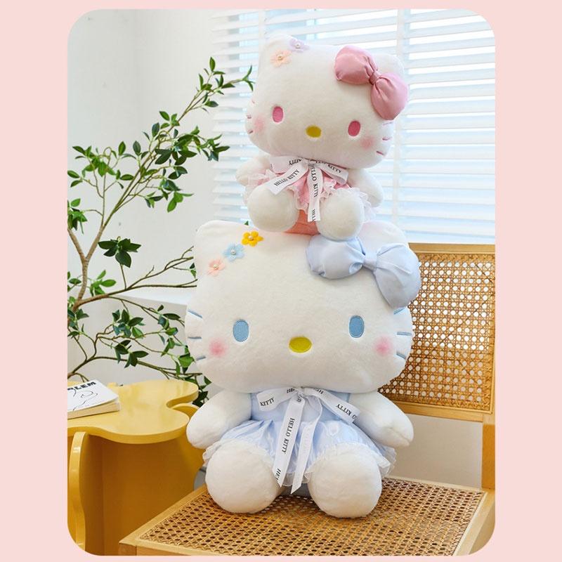 Cute Flower Kt Cat Plush Doll Wholesale Stuffed Toy Katie Cat Doll Collectible Gift