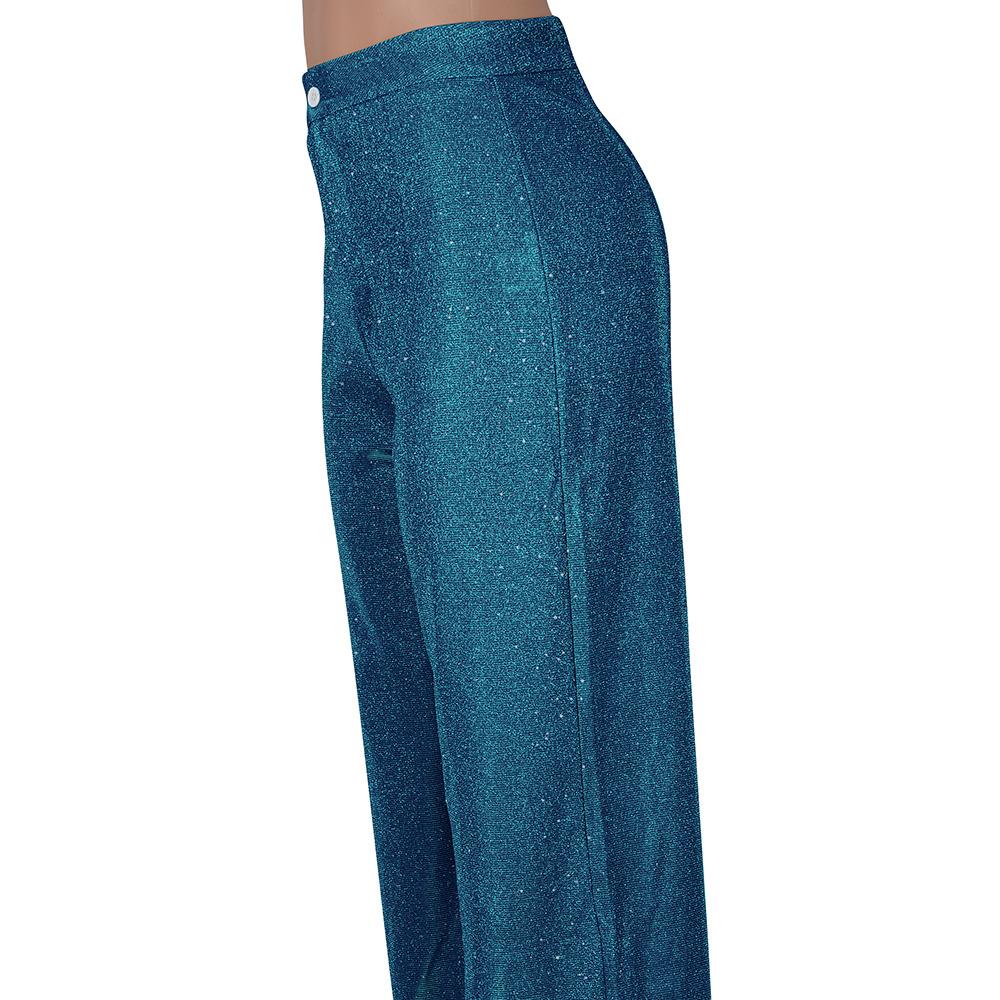 2025 New Sequined Party Fashion Casual High Waisted Women's Pants Retro Wide Leg Trousers High Waisted Loose Casual Pants