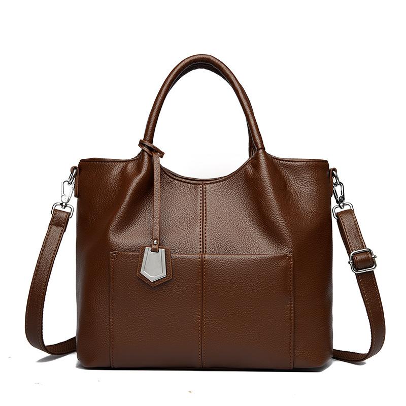 

Women s handbag shoulder handbag women s new retro large-capacity tote bag messenger bag коричневый