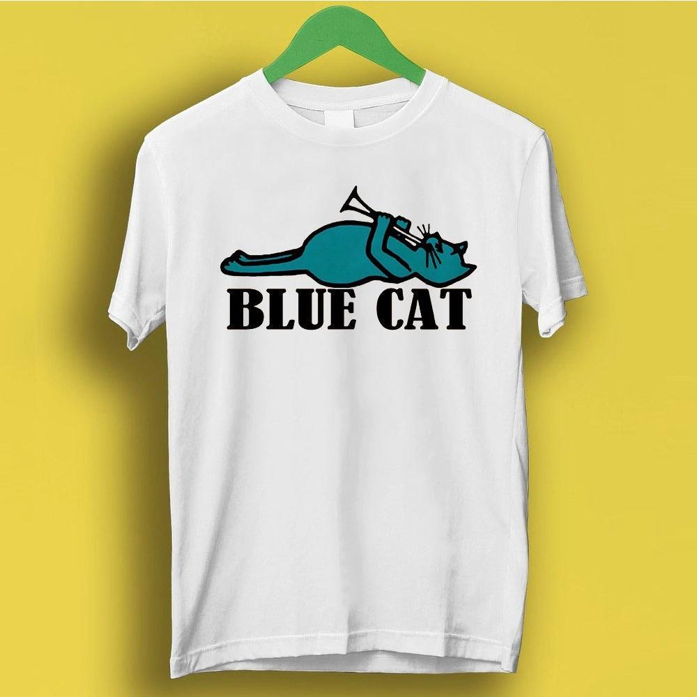 

BLUE CAT Fun Printed Tshirt for Women and Unisex Casual and Funny Top Comfortable Loose Short Sleeve Unisex Tshirt S