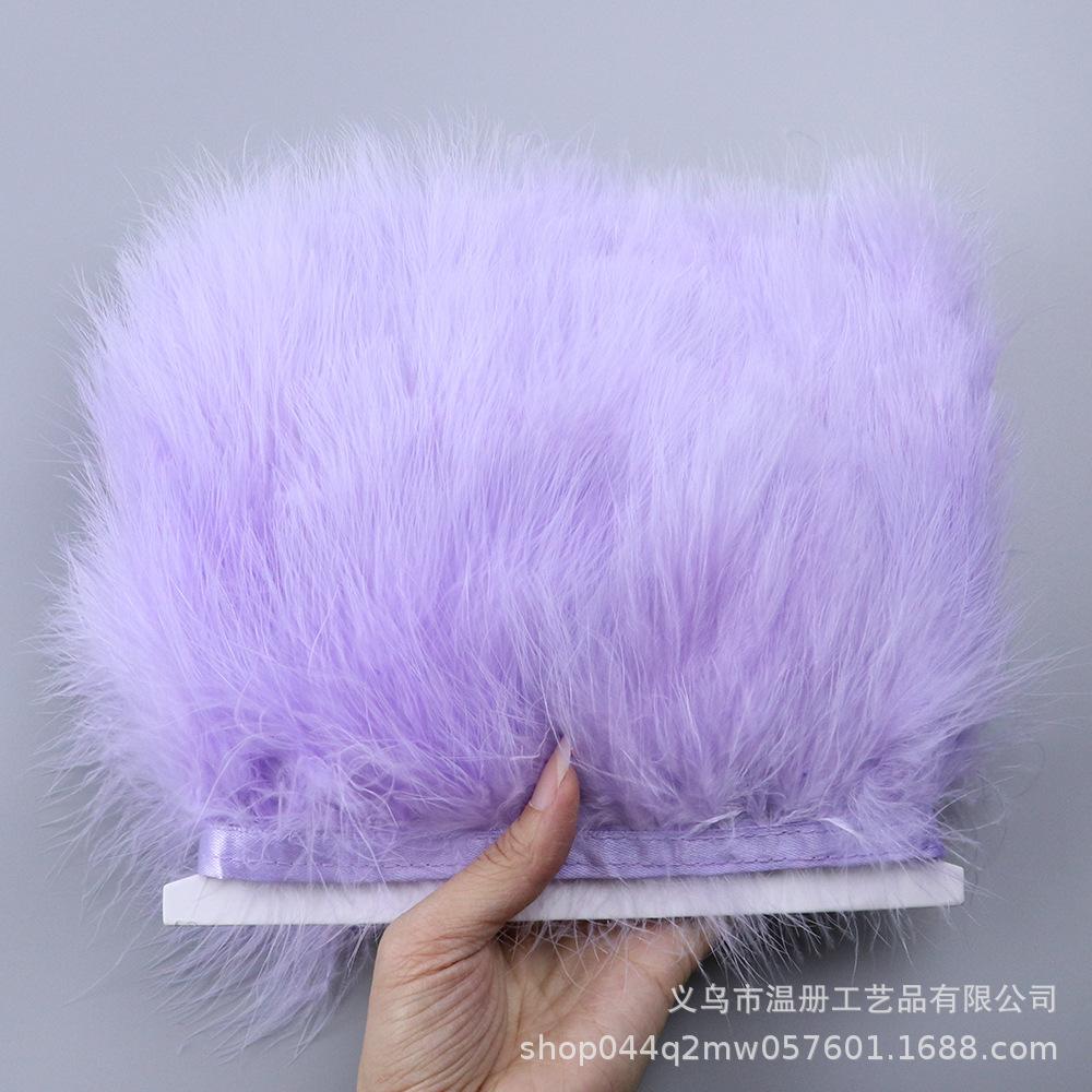 Encryption 8-10Cm Vascular Flannel Edge Clothing Accessories Material Colored Turkey Fluff Skirt Headdress