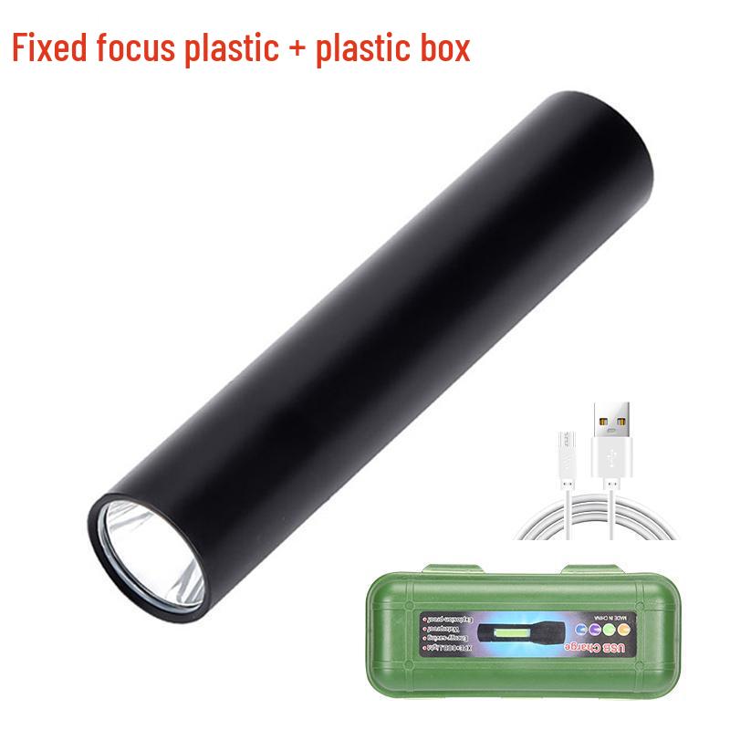 Compact LED Flashlight with Telescopic Zoom, USB Rechargeable, Portable Design