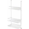 Range Hood Condiment Rack, 3 Tiers, White, Approx. W27.5 X D14 X H57cm, Large Capacity, Includes Plates and Silicone Caps, Product Number: 48