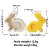 Easter Rabbit Candle Mold Soap Mold For Candle Making Resin Art Making Chocolate Candy Mold Soft Crafts For Aromatherapy Candle