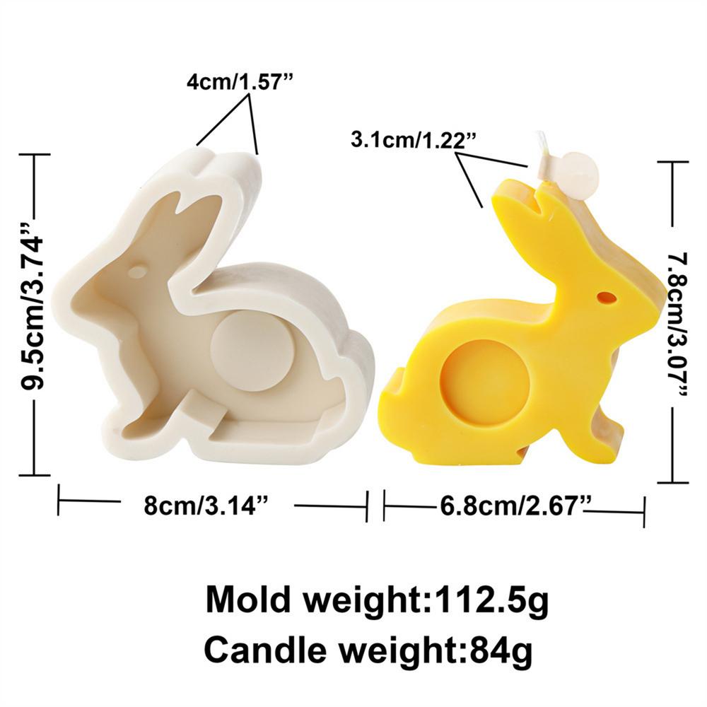 Easter Rabbit Candle Mold Soap Mold For Candle Making Resin Art Making Chocolate Candy Mold Soft Crafts For Aromatherapy Candle