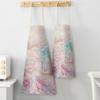 1 Pack Colorful Marble Stain Resistant Kitchen Aprons Women's Linen Home Cleaning Cooking Baking Waist Bibs