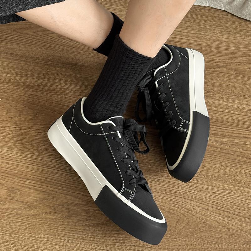 Leather Casual Shoes Lace-up High Quality Sneakers All-match Waking Shoes for Men Luxury Flats Design Business Shoes