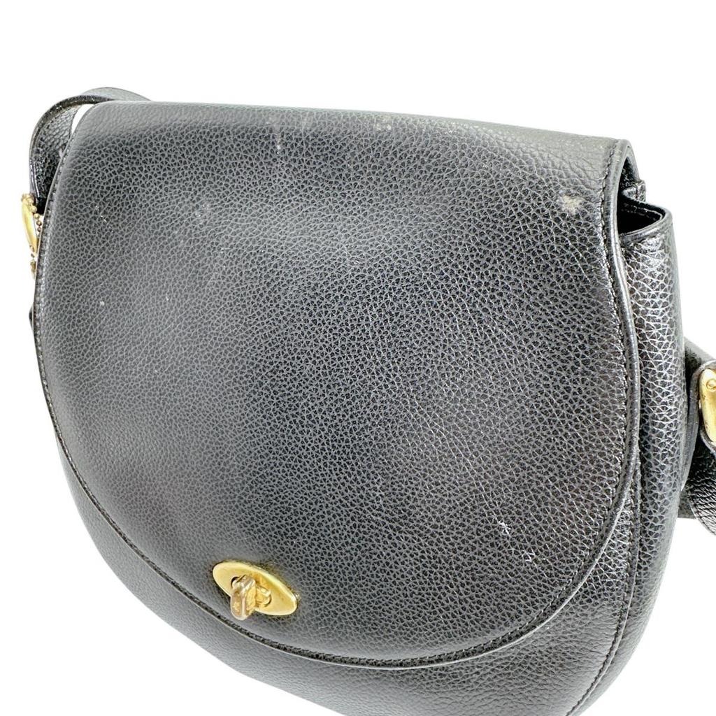 COACH Leather 3176 Handbag leather black Women 3176 Used
