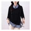 Navava NT2025 2in1 Layered Collar Long Sleeve T shirT