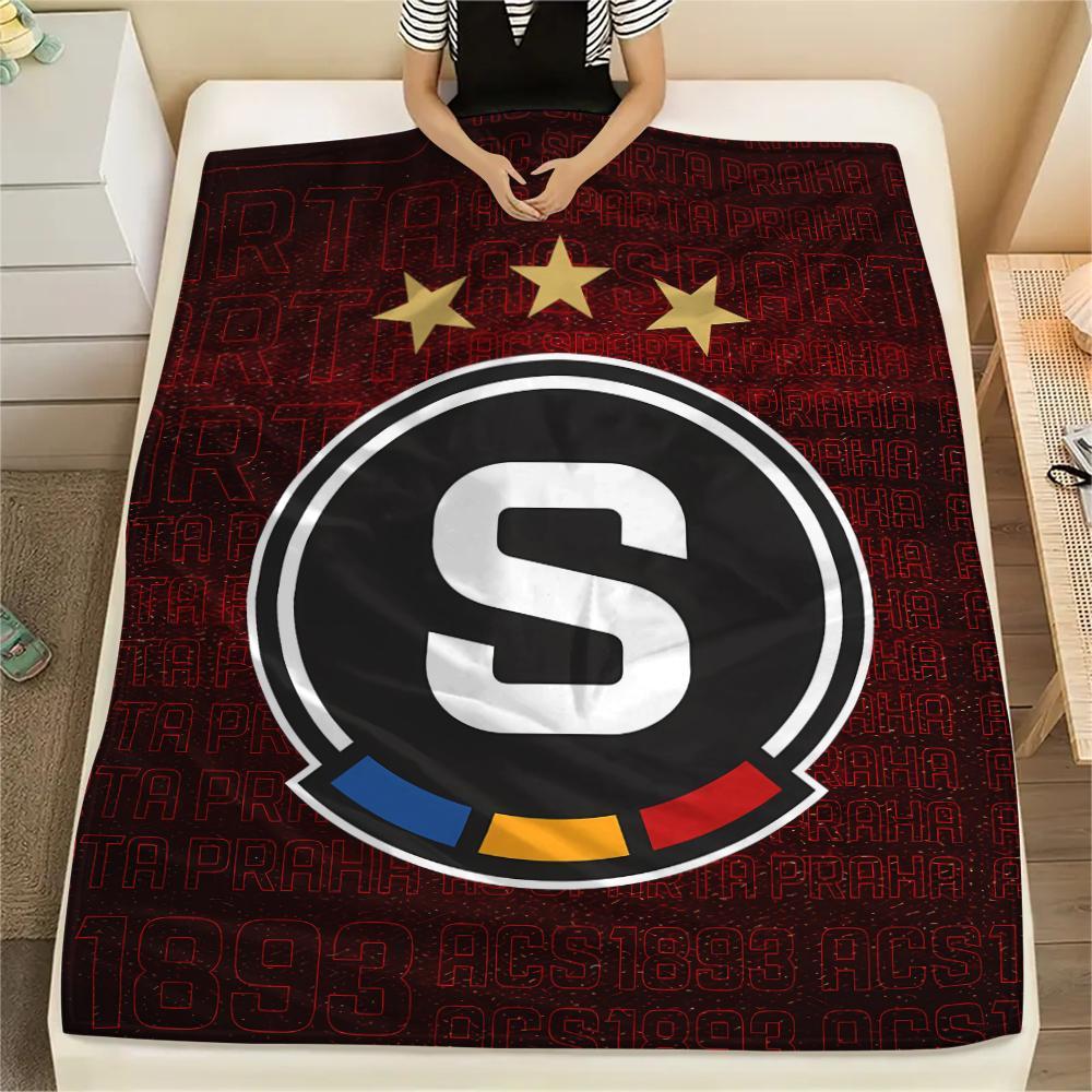 

1PC AC Sparta Praha Print Flannel Blanket, High quality All Seasons, Home Decor, Warmth and Comfort, Perfect for Christmas Gifts 150cm x 200cm